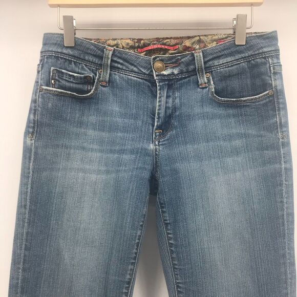 Vigoss Milan Bootcut Jean Juniors 5 Medium Blue Distressed Back Pockets Stretch - Picture 3 of 16